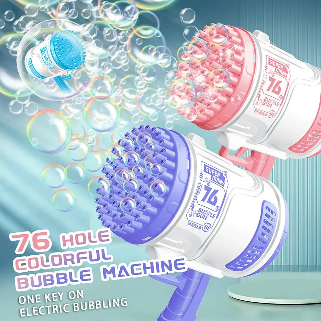 Pistola burbujas 76 agujeros